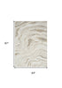 5' X 7' Gold Gray and Ivory Abstract Non Skid Area Rug